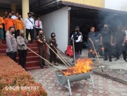 Kapolres Pematangsiantar Pimpin Pemusnahan 1,9 Kg Ganja, Selamatkan 5.720 Jiwa