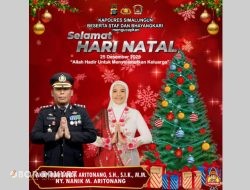 Kapolres Simalungun dan Ketua Bhayangkari Ucapkan Selamat Natal 2025: Allah Hadir Untuk Menyelamatkan Keluarga