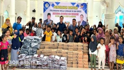 DPRK Aceh Utara Salurkan 200 Paket Perlengkapan Sekolah untuk Anak Terdampak Bencana