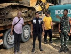 Polres Kampar dan Kodim 0313/KPR Amankan Tiga Pelaku Tambang Tanah Urug Ilegal di Tapung