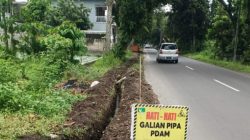 Galian Pipa PDAM di Bahu Jalan Mugiman Bondowoso Kantongi Izin dan Rekomendasi Teknis Binamarga
