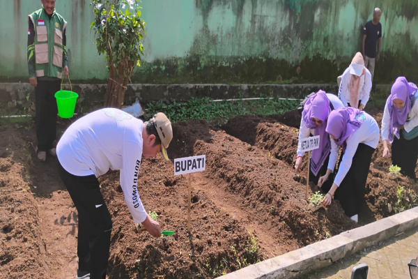 Bondowoso, Obor Rakyat – Pemerintah Kabupaten (Pemkab) Bondowoso melalui Dinas Pertanian dan Ketahanan Pangan (DPKP) terus memperkuat ketahanan pangan daerah. Salah satunya dengan menggelar Gerakan Tanam Sayur dan Buah di Pekarangan, yang dipusatkan di Kantor Kecamatan Pakem, Jumat (30/1/2026).