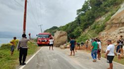 Longsor Tutup Jalur Trans Flores Ende–Bajawa, Polisi dan Warga Bergerak Cepat Pulihkan Akses
