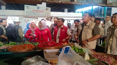 Satgas Pangan Polda Jatim Sidak Pasar Pucang, Pastikan Harga Bapokting Stabil Jelang Ramadhan