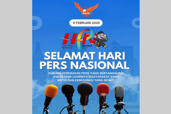 Serang, Obor Rakyat – Gabungan Wartawan Indonesia (GWI) menyampaikan ucapan selamat memperingati Hari Pers Nasional (HPN) 2026 yang jatuh pada 9 Februari 2026 dan dipusatkan di Provinsi Banten.