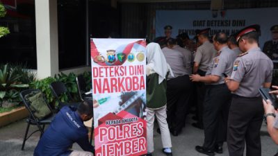 Polres Jember Gelar Tes Urine Mendadak, Seluruh Pimpinan Dinyatakan Negatif Narkoba