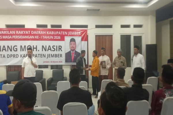 Jember, Obor Rakyat – Anggota Komisi A DPRD Kabupaten Jember, Nanang Moh. Nasir dari Partai Keadilan Sejahtera (PKS) menggelar kegiatan reses masa persidangan I tahun 2026 untuk menyerap aspirasi masyarakat.