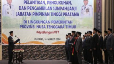 Gubernur Melki Laka Lena Rotasi 23 Pejabat Eselon II Pemprov NTT, NTT, Pelantikan Digelar di Aula El Tari