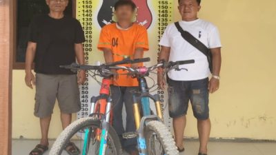 Polsek Perdagangan Tangkap Pencuri Sepeda Gunung Rp44 Juta, Pelaku Panjat Tembok Rumah Korban