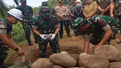 Pangdam I/BB Lakukan Groundbreaking Jembatan Perintis di Langkat