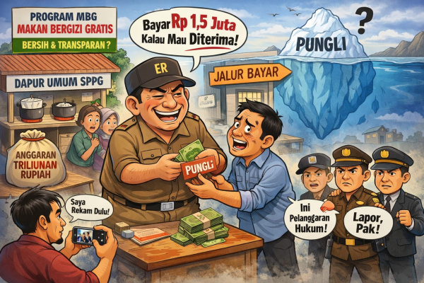 Bondowoso, Obor Rakyat – Dugaan praktik pungutan liar (pungli) dalam rekrutmen karyawan program Makan Bergizi Gratis (MBG) mencuat di Kabupaten Bondowoso, Jawa Timur. Kasus ini menjadi sorotan publik setelah rekaman suara yang diduga melibatkan oknum perangkat desa viral di media sosial.
