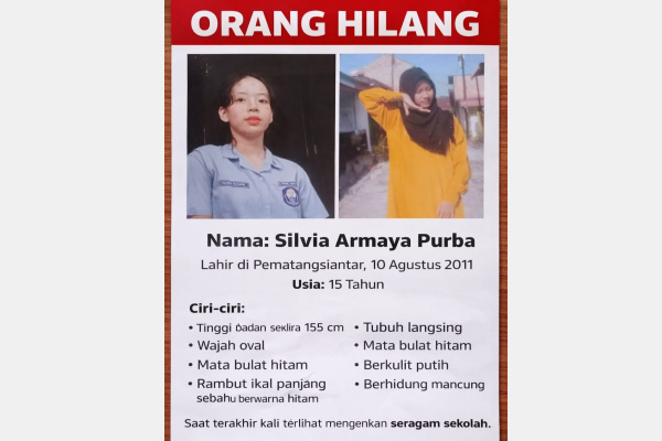 Simalungun, Obor Rakyat – Seorang ayah di Kabupaten Simalungun, Sumatera Utara, melaporkan putrinya yang masih berusia 15 tahun hilang setelah berpamitan berangkat ke sekolah.