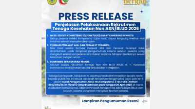 RSUD dr. Koesnadi Bondowoso Pastikan Rekrutmen Non-ASN BLUD 2026 Berjalan Transparan