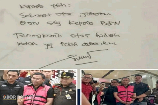 Jakarta, Obor Rakyat – Mantan Wakil Kepala Badan Gizi Nasional (BGN), Sony Sonjaya, yang kini berstatus tersangka kasus dugaan korupsi tata kelola Program Makan Bergizi Gratis (MBG), menulis surat terbuka kepada Kepala BGN yang baru, Nanik Sudaryati Deyang.Surat tulisan tangan tersebut diunggah melalui akun Instagram pribadi Sony, @sonysonjaya, pada Rabu (3/6/2026), sehari setelah dirinya ditetapkan sebagai tersangka dan ditahan oleh Kejaksaan Agung (Kejagung).