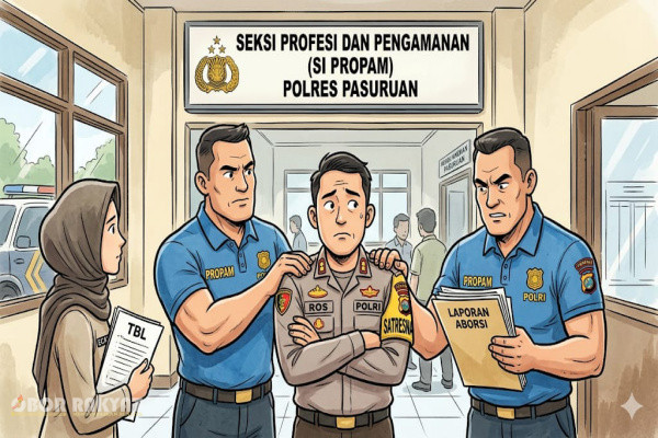 ​Pasuruan, Obor Rakyat – Seorang oknum anggota Kepolisian Resor (Polres) Pasuruan berinisial ROS terpaksa harus berurusan dengan Seksi Profesi dan Pengamanan (Si Propam).