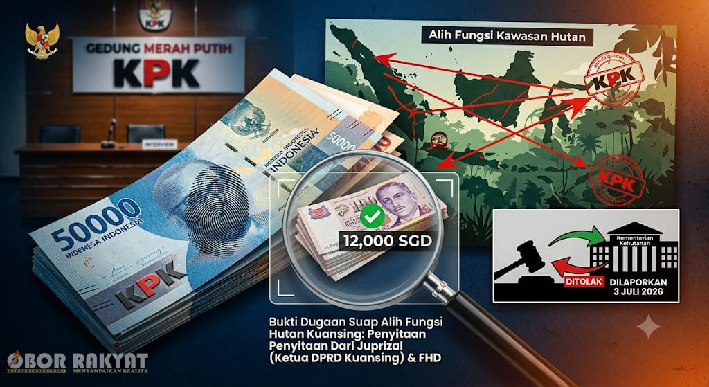 Jakarta, Obor Rakyat – Komisi Pemberantasan Korupsi (KPK) bergerak cepat mengusut tuntas kasus dugaan suap dan gratifikasi pengurusan alih fungsi kawasan hutan di Kabupaten Kuantan Singingi (Kuansing), Riau.