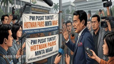 ​Jakarta, Obor Rakyat — Persatuan Wartawan Indonesia (PWI) Pusat secara resmi melayangkan keberatan atas retorika yang disampaikan oleh advokat senior, Hotman Paris Hutapea, saat memberikan keterangan pers di lingkungan Kejaksaan Agung.