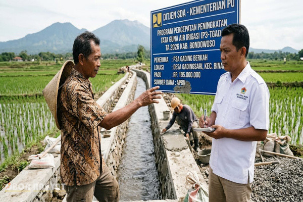 Bondowoso, Obor Rakyat — Pelaksanaan Program Percepatan Peningkatan Tata Guna Air Irigasi (P3-TGAI) Tahun Anggaran 2026 di Kabupaten Bondowoso, Jawa Timur, berada dalam sorotan publik.