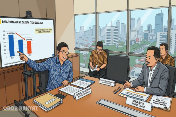 Jakarta, Obor Rakyat – Pemerintah pusat membuka peluang memberikan tambahan dana kepada sekitar 490 pemerintah daerah (pemda) yang mengalami tekanan fiskal akibat kebijakan efisiensi alokasi Transfer ke Daerah (TKD).