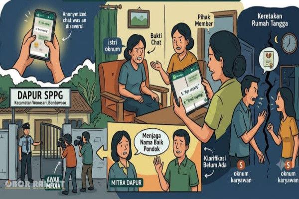 Bondowoso, Obor Rakyat – Sebuah rekaman video mendadak tular (viral) di platform pesan singkat WhatsApp.Video tersebut menampilkan seorang wanita berinisial S yang tengah diinterogasi oleh dua orang perempuan terkait dugaan skandal perselingkuhan yang melibatkan suaminya, Selasa (28/7/2026).