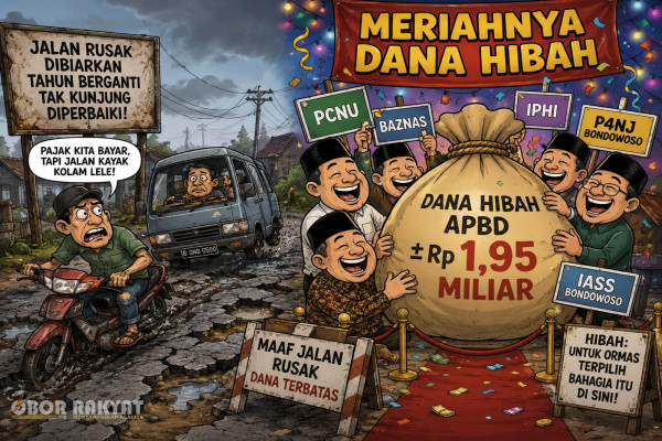 ​Bondowoso, Obor Rakyat — Gelombang kritik terhadap kebijakan efisiensi anggaran Pemerintah Kabupaten (Pemkab) Bondowoso kembali mengemuka.