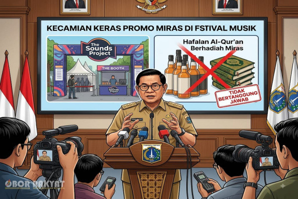 Jakarta, Obor Rakyat — Gubernur DKI Jakarta Pramono Anung Wibowo mengecam keras aksi promosi minuman keras (miras) yang memberikan tantangan hafalan Al-Qur'an berhadiah minuman beralkohol.