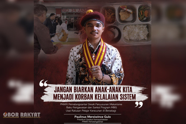 ​Pematangsiantar, Obor Rakyat — Perhimpunan Mahasiswa Katolik Republik Indonesia (PMKRI) Cabang Pematangsiantar, Santo Fransiskus dari Assisi menyoroti tajam insiden dugaan keracunan massal yang menimpa ratusan pelajar di Kabupaten Karo, Sumatra Utara, Kamis (13/8/2026).