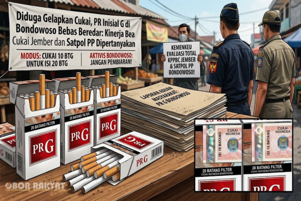 ​Bondowoso, Obor Rakyat — Praktik dugaan penggelapan pajak cukai rokok marak terjadi di Kabupaten Bondowoso, Jawa Timur. Salah satu pabrik rokok (PR) berinisial G diduga kuat mendistribusikan rokok dengan modus manipulasi pita cukai demi menekan kewajiban pajak kepada negara.