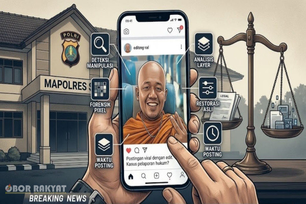 ​Bondowoso, Obor Rakyat — Pengasuh Pondok Pesantren Nurut Taqwa Cermee, KH Nawawi Maksum, resmi melaporkan kasus manipulasi foto dirinya ke Mapolres Bondowoso pada Senin (5/10/2026).