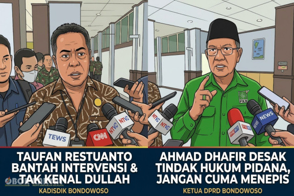 Bondowoso, Obor Rakyat — Isu dugaan intervensi dan intimidasi dalam pengadaan material kerangka atap baja ringan (galvalum) untuk revitalisasi Sekolah Dasar Negeri (SDN) di Kabupaten Bondowoso kian memanas.