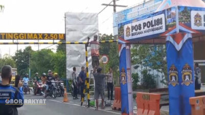 Kerentanan Infrastruktur Kritis: Berulang Kali Diterobos, Portal Jembatan Koncer Kembali Dipasang Darurat