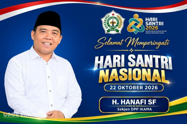​Jakarta, Obor Rakyat — Sekitar momentum peringatan Hari Santri Nasional (HSN) 2026, Sekretaris Jenderal (Sekjen) DPP Ikatan Keluarga Madura (IKAMA), H. Hanafi SF, menekankan pentingnya peran strategis pesantren dalam membina karakter, kedisiplinan, serta kemandirian generasi muda Indonesia.